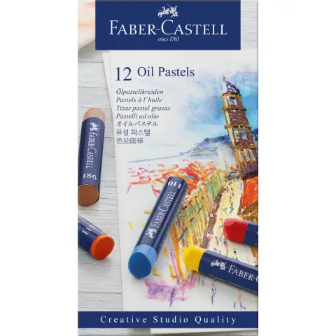 Faber-Castell Creative Studio Oil Pastels,Wallet of 12