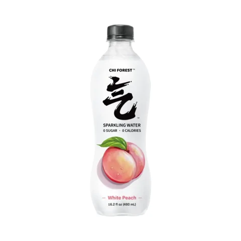 Genki Forest Sparkling Water - White Peach 480ml
