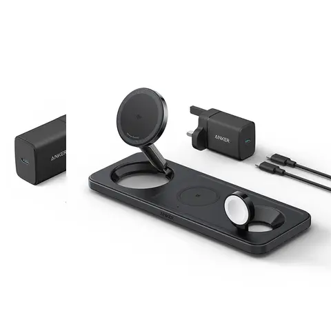 Anker MagGo Universal schwarz USB-Wireless-Ladegerät mit Schnellladefunktion für den Innenbereich