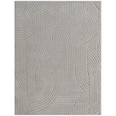 HOMCOM Tapis salon 160 x 120 cm, tapis à poils épais géométrique, moelleux et antidérapant, style moderne, pour salon, chambre à coucher, bureau, gris