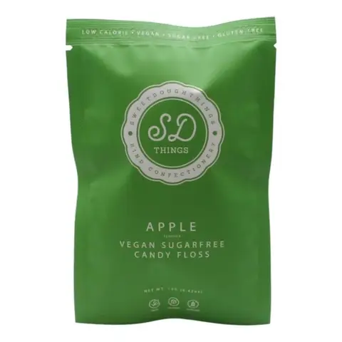 SweetDoughThings Apple Sugar-Free Christmas Candy Floss Pouch 12g