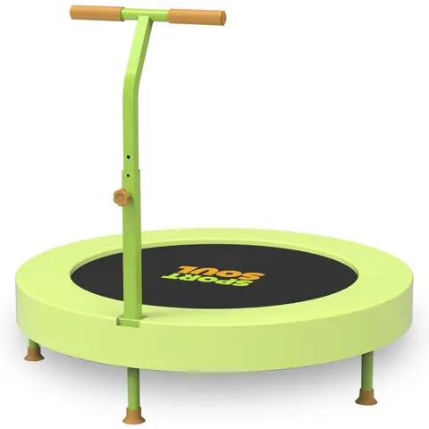 Sportsoul Trampolines_Foldable Kids Trampoline with Handrail 36inches_Yellow_1 set