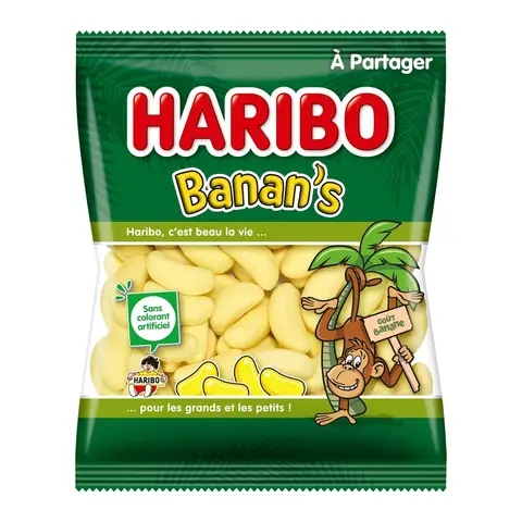 Haribo Banan’s bonbons, sachet de 300 g