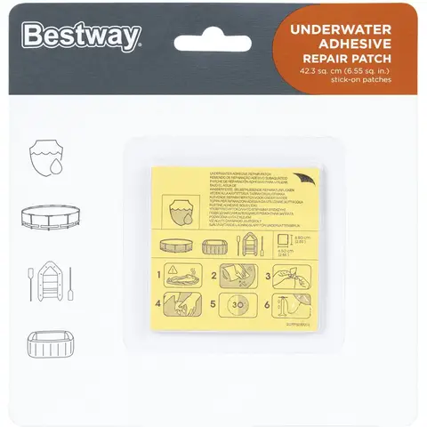 Bestway 2.5" x 2.5"/6.5cm x 6.5cm Onderwater Zelfklevende Reparatiepatch