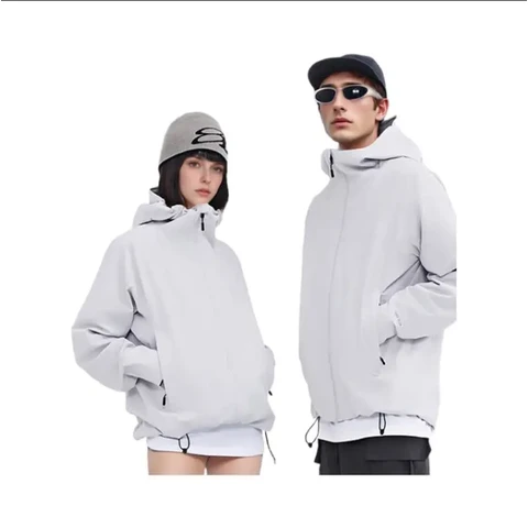 ochama [Pangolin 500 Series] Stretch Jacket Single-layer Hard Shell Jacket Unisex Glacier Gray M