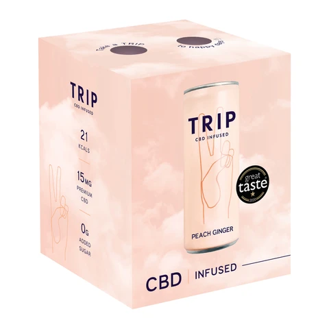 Trip CBD Peach & Ginger 4 x 250ml