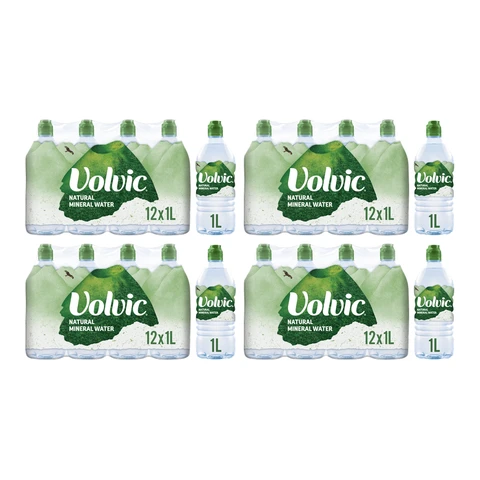 4 x Volvic Mineral Water 12 x 1L