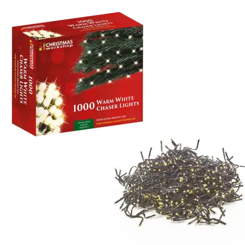Christmas Workshop 1000 LED Warm White Chaser Lights