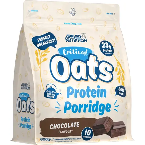 Applied Nutrition Critical Oats Protein Porridge Chocolate Protein Nutrition Powder Flavour - 600g