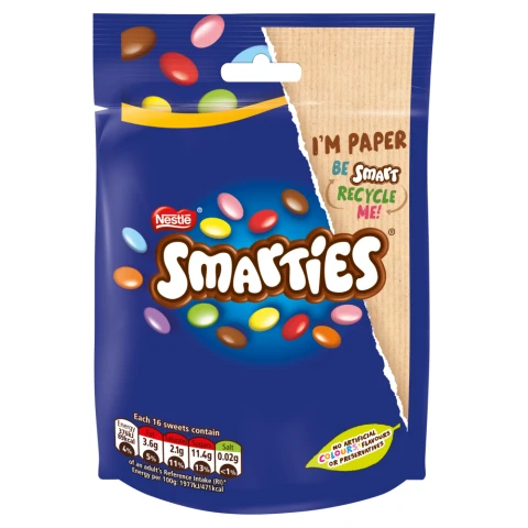 Smarties Milk Chocolate Sharing Bag 105g