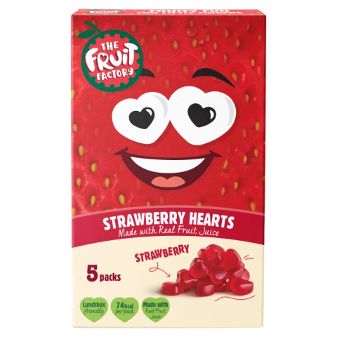 Fruit Factory Strawberry Hearts 5 X 20g