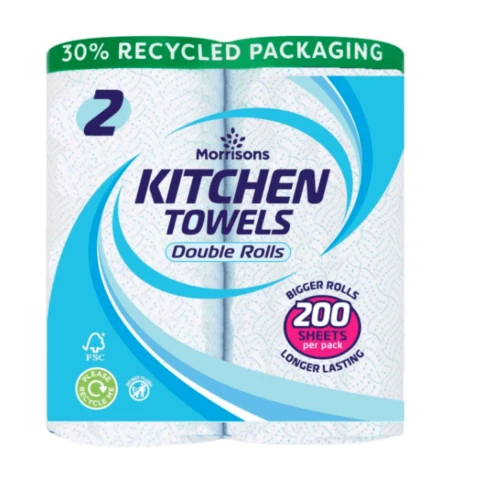 Morrisons 2 Double Kitchen Rolls 2 per pack