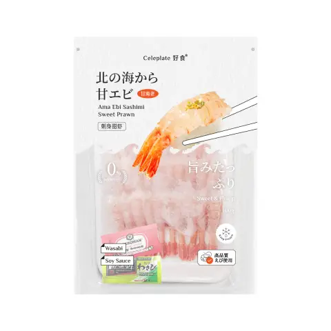 Celeplate Ama Ebi Sashimi Sweet Prawn 100g 好食·甜虾刺身 100g