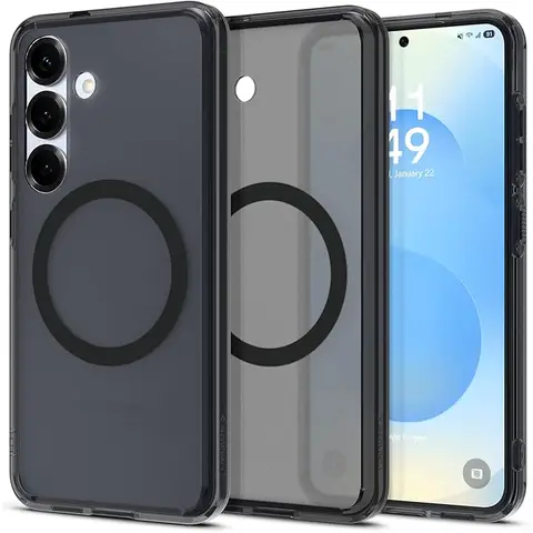 Spigen Ultra Hybrid MagFit Hülle für Samsung Galaxy S25, kompatibel mit MagSafe-Zubehör - Frost Black