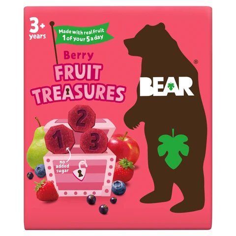 Bear Berry Fruit Treasures 3+ Years 5x20g