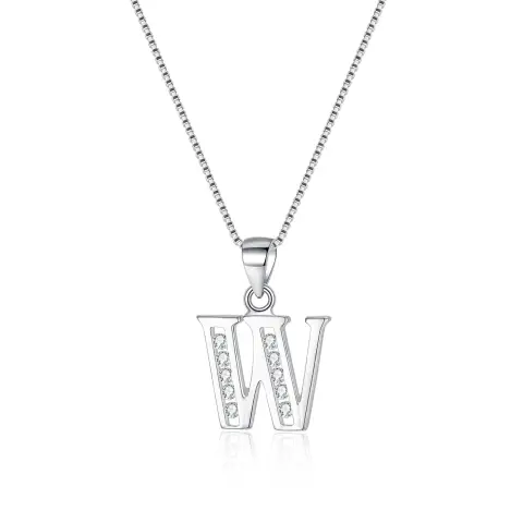 Ever Faith 925 Sterling Silver Initial Necklace CZ 26 Letters Alphabet Personalized Charm Pendant Necklace, Jewellery Gifts for Women Mom Girls Teen Anniversary Birthday Mothers Day Xmas Valentines