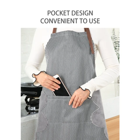 Maxcook Thickened Kitchen Apron Black MCPJ9890