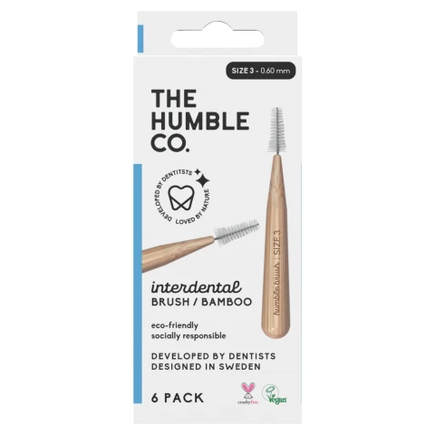 The Humble Co. Interdental Brush Bamboo Size 3 - 0.60mm 6 Pack