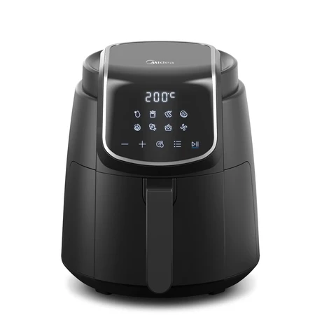 Midea Air Fryer - 4L, 1500W, 8 Pre-Programmed Modes, 35-200°C, Baking, Roasting, Grilling, Defrosting, Shake Alarm, 60-Minute Timer, 41 Recipes, Dishwasher Safe, MF-CN40D2