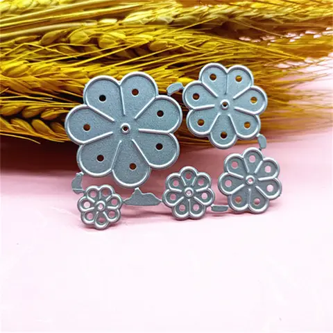 Layered Flower Petal Leaves Set Metal Cutting Dies for DIY Scrapbooking Paper Cards Making Decorative Crafts