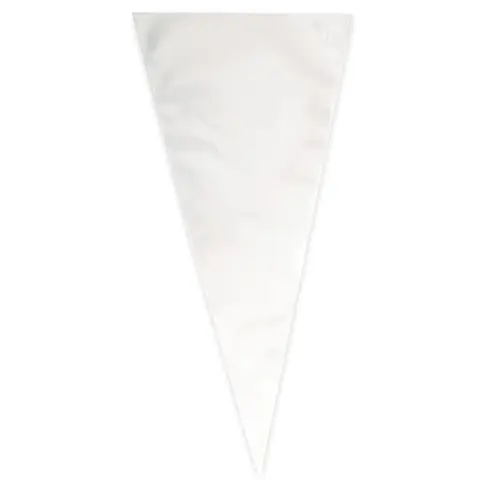 Unique Large Clear Cone Cellophane Bags, 25 pack
