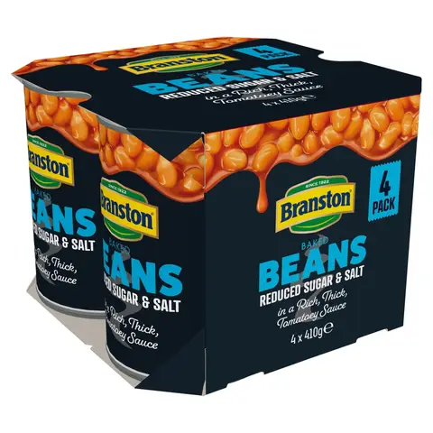 Branston Reduced Sugar & Salt Baked Beans 4 x 410g