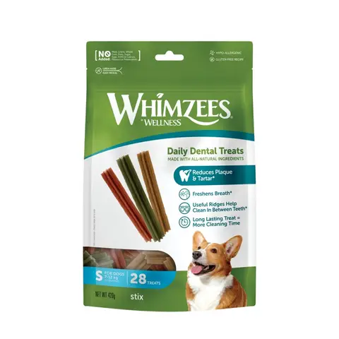 WHIMZEES Stix Friandises soin dentaire, taille S - 28 pièces 