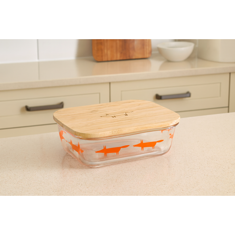 Scion by Dexam Mr Fox 640ml Small Rectangular Glass Storage Dish