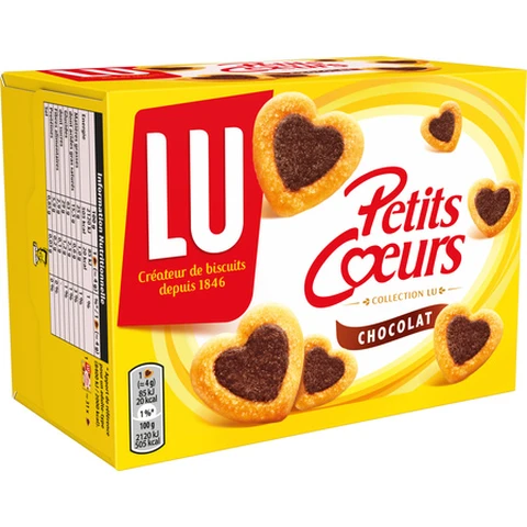 LU Biscuits feuilletés au chocolat Petits Cœurs  125g