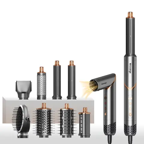 Uniorange M8 8-in-1-Multistyler-Haartrockner, 1400 W, 200 Millionen Ionen, 110.000 U/min, trocknet 4-mal schneller, Hochgeschwindigkeitsmotor