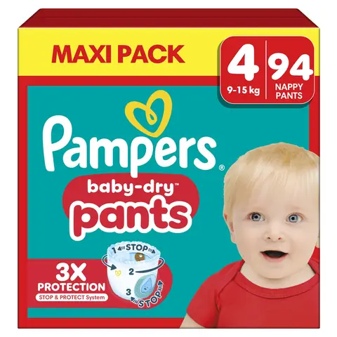 PAMPERS Couches-culottes MAXI Taille 4 x94 (BD)