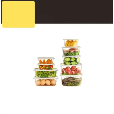 COOKER KING Food Storage Containers Set Airtight Leakproof Microwave Freezer Safe Kitchen Organizer 9 Piece Set