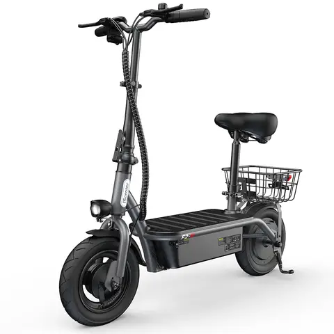 iScooter F2 Trottinette électrique, batterie 36 V 7,8 Ah, pneus pneumatiques de 10 pouces et doubles freins à tambour, pour les trajets urbains, trottinette électrique de ville