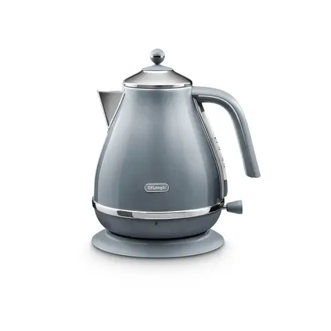 De'Longhi Icona Metallics Kettle, 1.7L, Rapid Boil, Ice Blue - KBOT3001.AZ