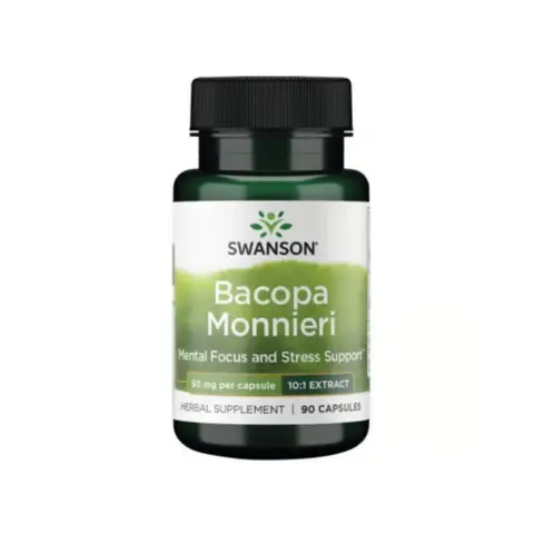 Swanson Full Spectrum Bacopa Monnieri Cognition 50mg Cognitive Support Capsules - 90 Capsules