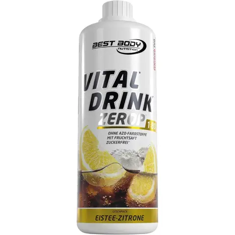 Best Body Nutrition Vital Drink Zerop - Eistee Zitrone - 1000 ml Flasche
