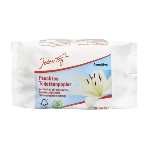 Jeden Tag Feuchtes Toilettenpapier Sensitiv 70 Blatt