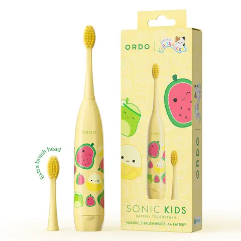 Ordo Squishmallows Kids Battery Powered Toothbrush, Soft Bristles, Extra Brush Head, Ages 4+, Battery Included, Wanda