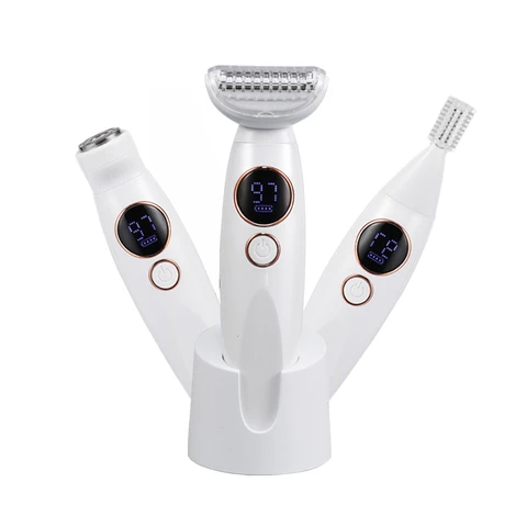Tondeuse Électrique 3-en-1 Sparoma pour Femmes, Lames en Acier Inoxydable, 8308 Blanc