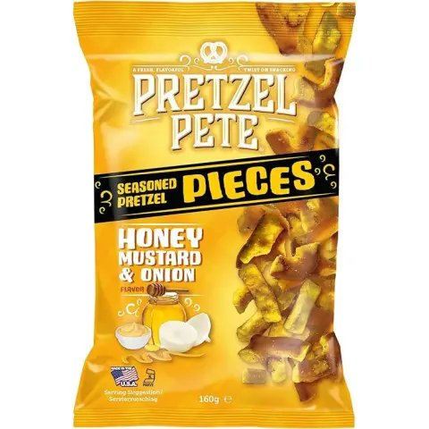 Pretzel Pete - Honey Mustard & Onion Broken Pieces - 160g
