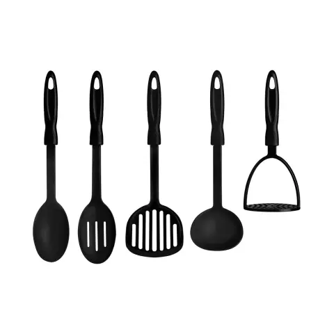 Tyri 5pc Black Nylon Kitchen Tool Set