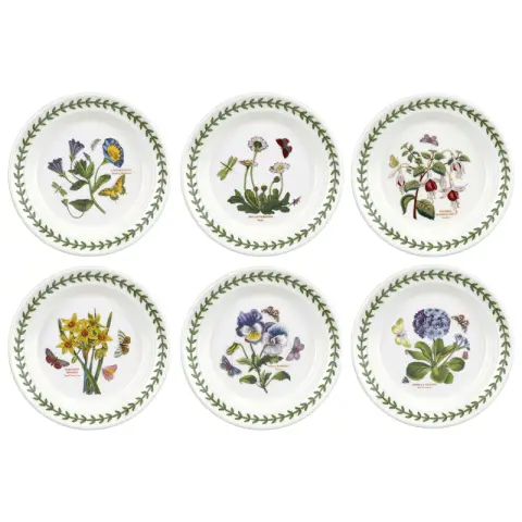 Portmeirion Botanic Garden Set Of 6 Side Plates - Assorted Designs