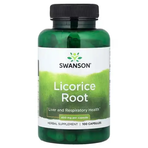 Swanson Licorice Root Digestive Support 450mg Capsules - 100 Capsules