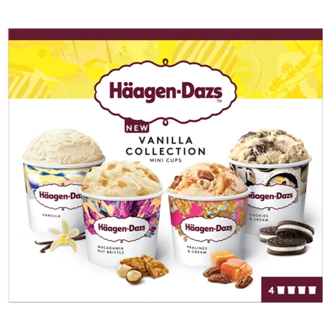 Haagen - Dazs Vanilla Collection Mini Cups 4x95ml