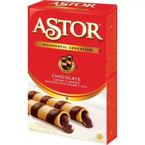 Mayora Astor Wafer Roll Choco Flavour 40g 巧克力味蛋卷 40g