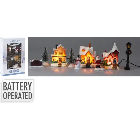 Dorf Mit LED 10 Stück Christmas/Weihnachten
