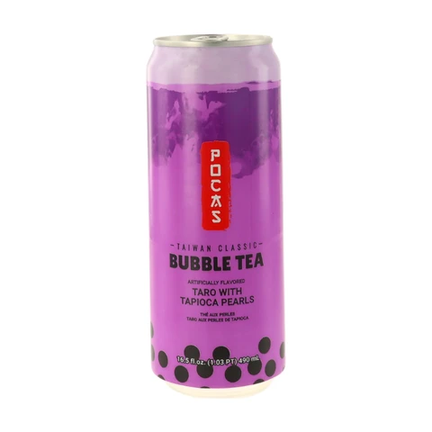POCAS Taro Flavor Bubble Tea with Tapioca Pearls 490ml