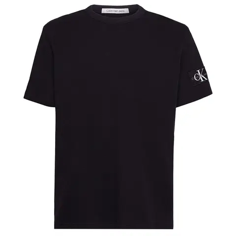 Calvin Klein regular fit T-shirt met badge-logo - heren - CK Black - maat M