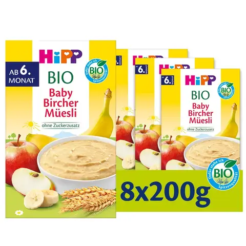 HiPP Bio Baby Bircher-Müsli ab 6. Monat 8 x 250 g