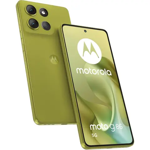 Motorola Moto G86 8/256 GB, 50 MP Kamera + Flimmer-Schutzsensor, 6,67-Zoll POLED 120 Hz Display, 5200 mAh Akku, MediaTek Dimensity 7300, Android 15, Golden Cypress, G56, Pantone Golden Cypress